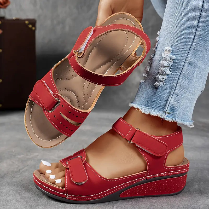 Nerina | Comfortable Adjustable Wedge Sandals