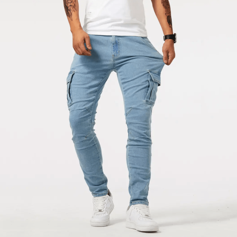 Aaron™ Cargo Jeans - FL731 - ANCA - Light Blue - AUS 30/32 - S - MOOD Melbourne