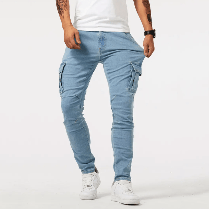 Aaron™ Cargo Jeans - FL731 - ANCA - Light Blue - AUS 30/32 - S - MOOD Melbourne