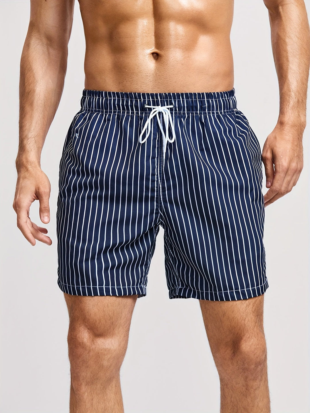 Michael™ | Effortless Striped Drawstring Shorts - MOOD Melbourne