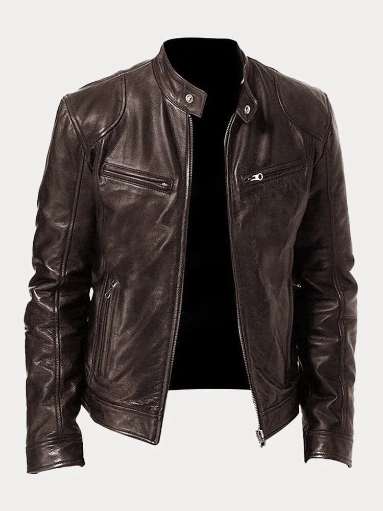 Renvero | Casual Leather Jacket for Men - Jackets - MOOD Melbourne